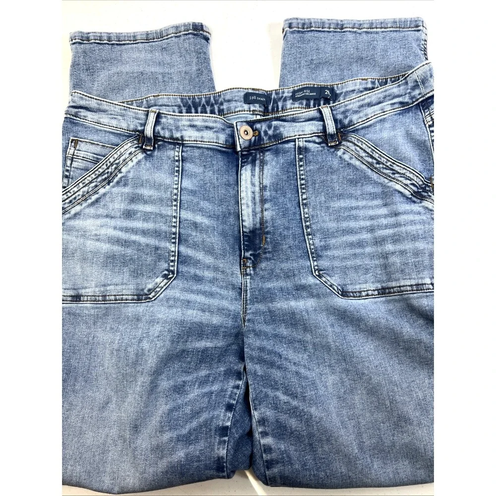 J. Jill Denim Women's‎ High-Rise Straight Leg Ankle Classic Blue Denim Size 20